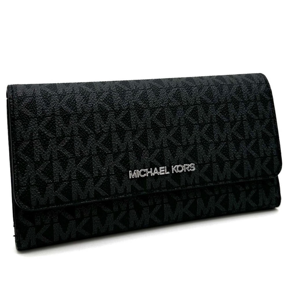 Michael Kors Large Trifold Wallet Black (NWT)